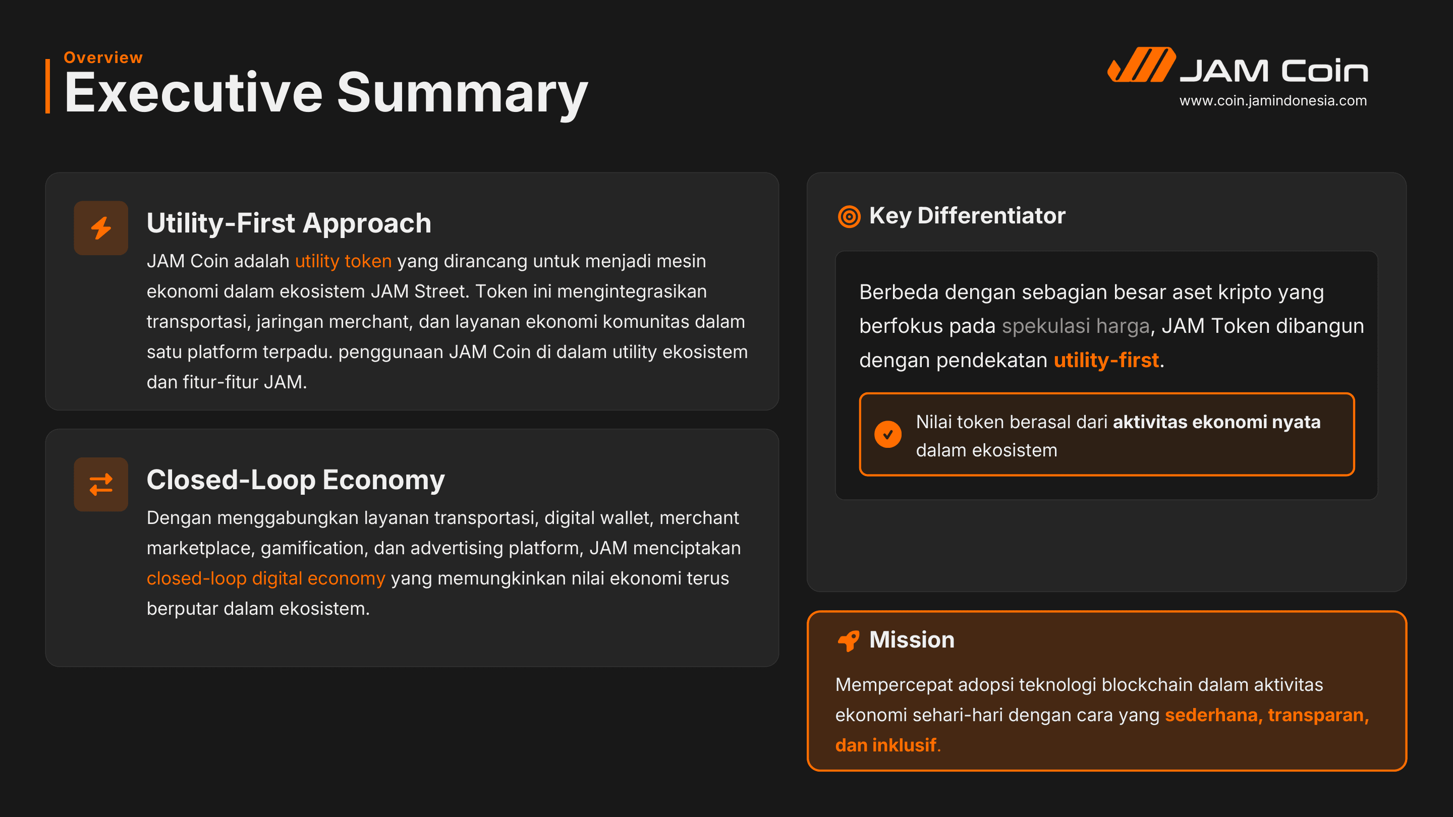 Halaman 2 whitepaper JAM Token